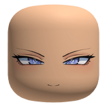 Confident Anime Face With Blue Eyes