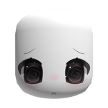 🤍 confused dizzy moe sad eyes chibi face mask