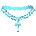 cool blue cross chain necklace