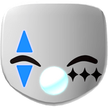 Cool Blue Happy Glowing Clown Mask [Emissive]
