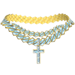 cool double cross chain necklace