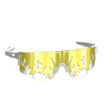 cool gold flaming tactical sunglasses