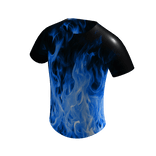 Cool Icy Blue Glowing Fire Gamer Flames T-Shirt