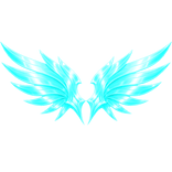 Cool Icy Blue Snow / Ice Angel God Wings