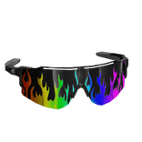cool rainbow flaming tactical sunglasses