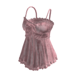Coquette Floral Lace Babydoll Dress (Pink)