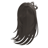 coquette hair bow on long flowy brown hair