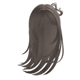 coquette hair bow on long flowy light brown hair