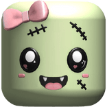 Coquette Halloween Zombie Head w/ Bow
