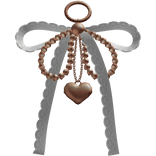 Coquette Lace Heart Keychain