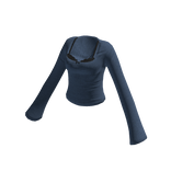 Coquette Lace Trim Top - Blue