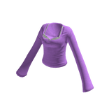 Coquette Lace Trim Top - Purple