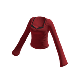 Coquette Lace Trim Top - Red