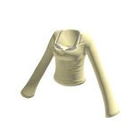 Coquette Lace Trim Top - Yellow