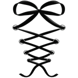 ♡ coquette laced bow corset black