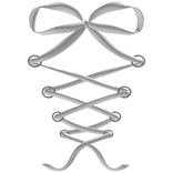 ♡ coquette laced bow corset white