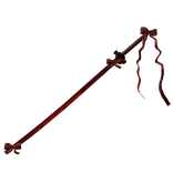 coquette light red gothic sword with ribbens bow