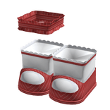 🤍  coquette pin stripe maryjanes & garter red