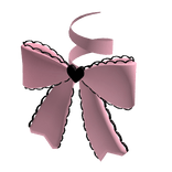 Coquette Pink Silver Ribbon Bow (For Korblox)