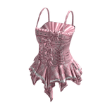 Coquette Plaid Corset Dress w/ Bows (Pink)