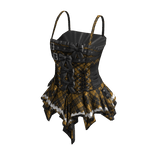 Coquette Plaid Corset Dress w/ Bows (Yellow)