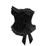 Coquette Plaid Lace Up Corset Top (Black)