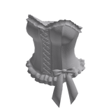 Coquette Ruffle Corset Top w/ Bow (Gray)