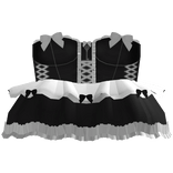 coquette white & black princess ruffled dress 