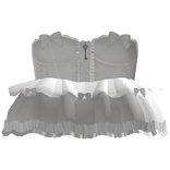 coquette white princess ruffled dress with bows