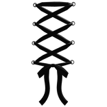 Corset Ribbon Back Piercing Black