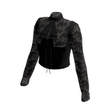 Corset Top Black Floral Pattern