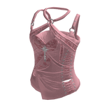 Corset Top with Crossed Straps (Pink)