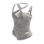 Corset Top with Crossed Straps (White)