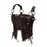 Corset Top with Ring Straps (Brown)