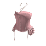 Corset Top with Side Ruffles (Pink)