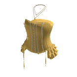 Corset Top with Side Ruffles (Yellow)