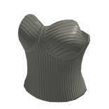 Beige Knit Tube Top Corset