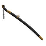 Cossack Shashka Sabre, Black / White Sword Knot