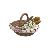 Cottage Picnic Basket Pink Light Brown