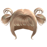 Cottagecore Blonde Space Buns Wispy Bangs