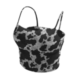 cow print trendy cute camisole tank top