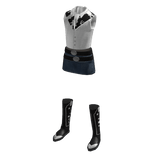 Cowboy outfit demin skirt black boots