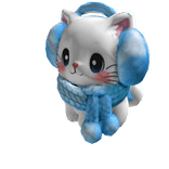 Cozy Blue Scarf Kitty (Shoulder)