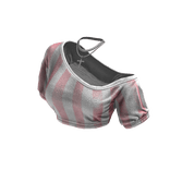 Cozy Off Shoulder Striped Top Necklace (PinkWhite)
