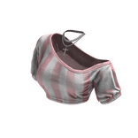 Cozy Off Shoulder Striped Top Necklace (WhitePink)