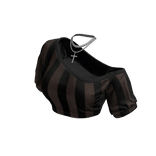 Cozy Off Shoulder Striped Top Necklace(BrownBlack)