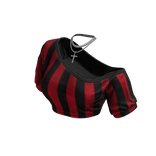 Cozy Off Shoulder StripedTopNecklace(DarkRedBlack)
