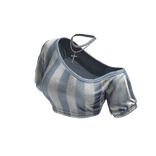 Cozy OffShoulderStripedTopNecklace(WhiteLightBlue)