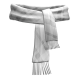 Cozy White Plaid Scarf