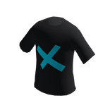 Crazy Color Black T with Blue Cross